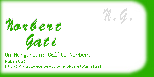 norbert gati business card